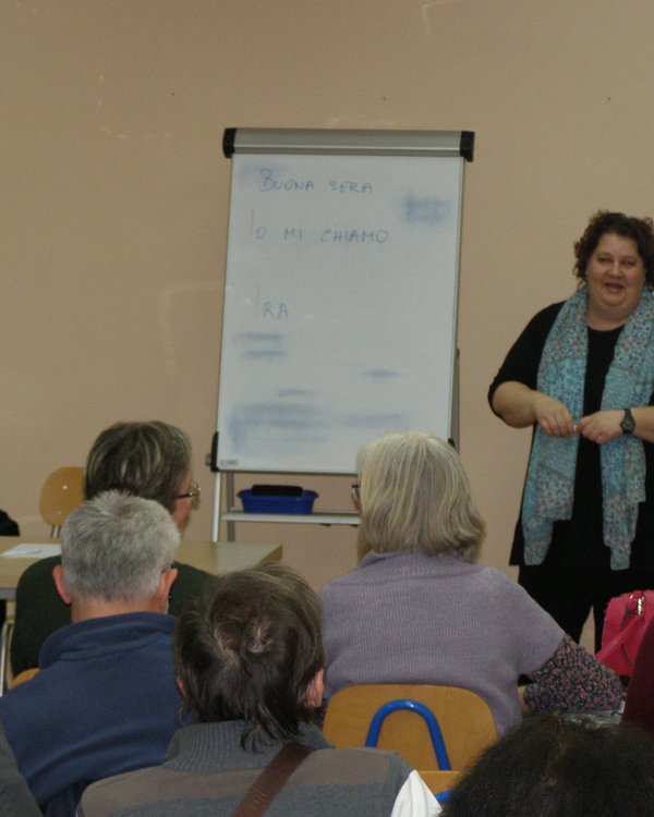 Radionica učenja talijanskog jezika u Čitaonici Kluba umirovljenika Pula
